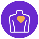 torso with heart color Icon