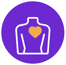 torso with heart color Icon