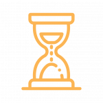 hourglass icon orange